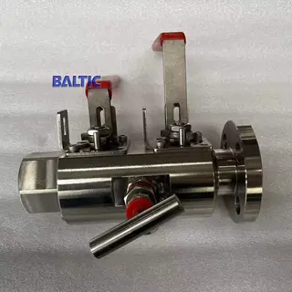 ASTM A182 F316L DBB Ball Valve, 1 Inch, 300 LB, RF X F-NPT