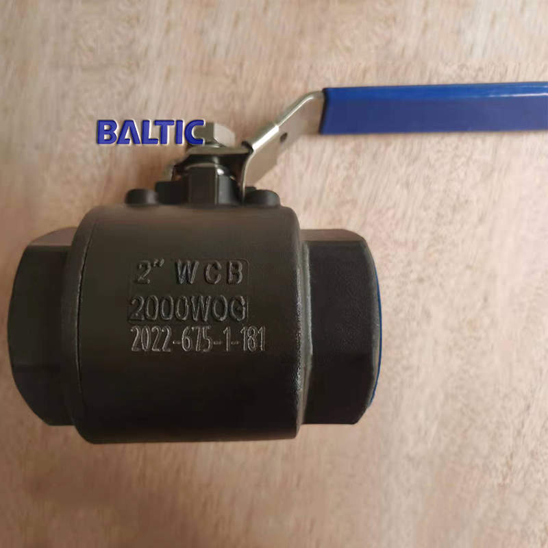 2000 PSI Ball Valve, 2 Inch, ASTM A216 WCB, API 608, F-NPT