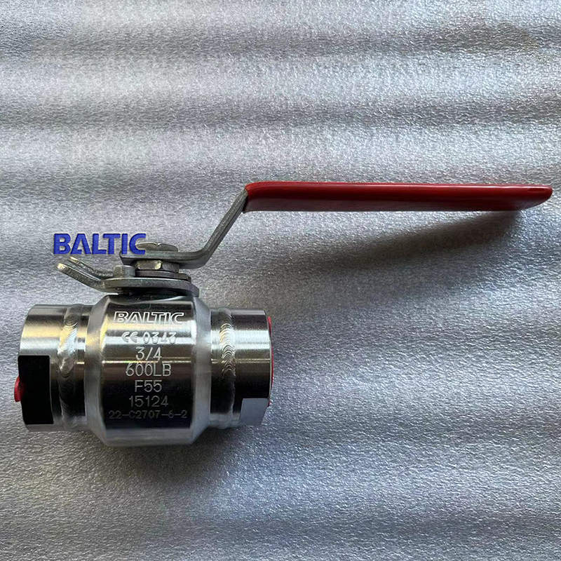 API 608 Side Entry Ball Valve, F55, 3/4 Inch, 600 LB, SW
