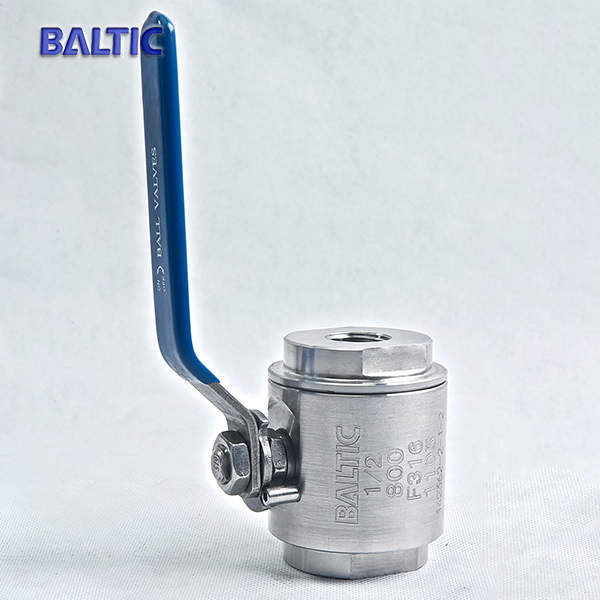 ASTM A182 F316 Threaded Ball Valve, 1/2 IN, 800 LB, API 608