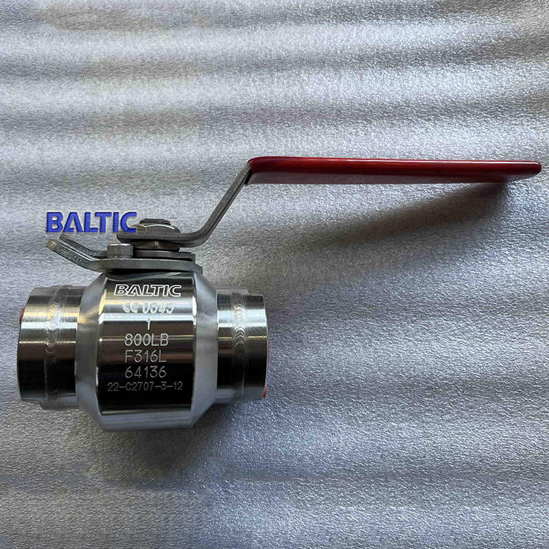 ASTM A182 F316L Side Entry Ball Valve, 1 Inch, 800 LB, SW