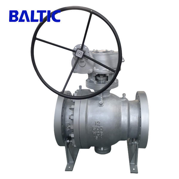 ASTM A216 WCB Trunnion Ball Valve, 12 Inch, Class 600, Soft Seated