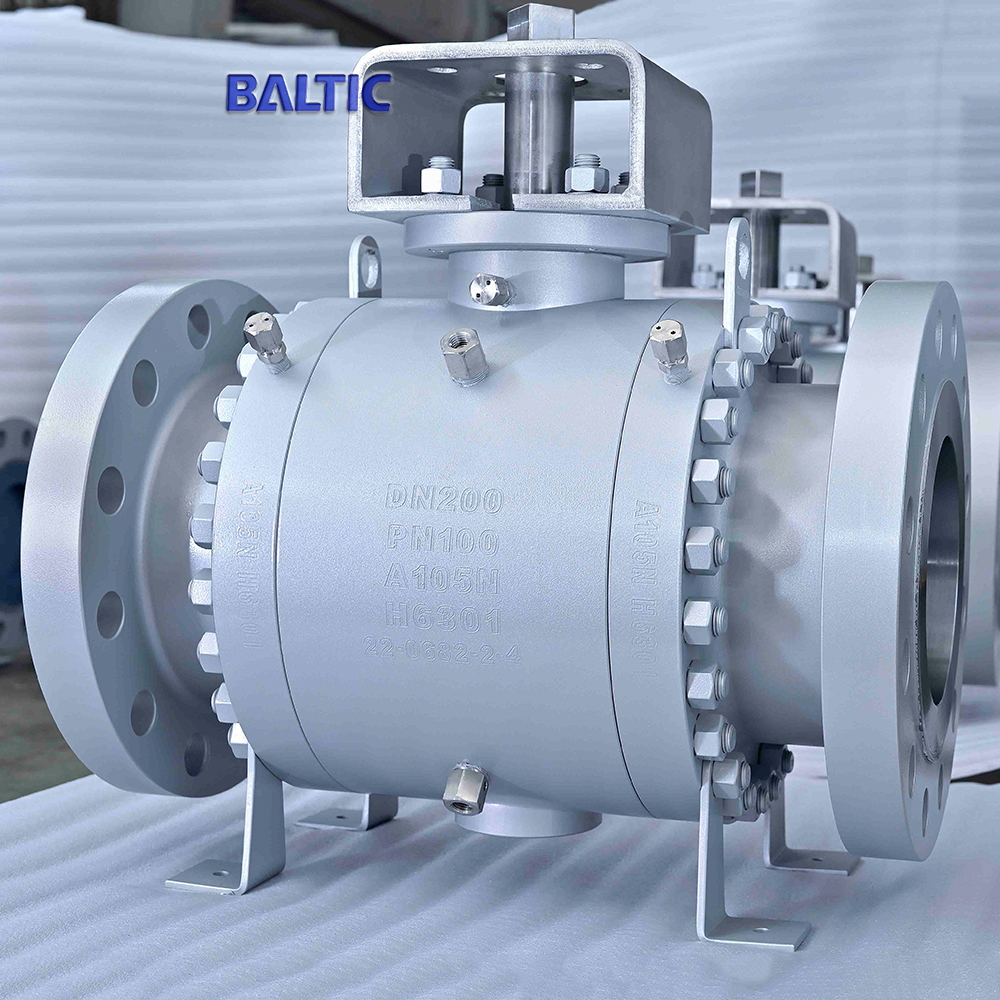 Carbon Steel Trunnion Ball Valve, API 6D, A105N, DN200, PN100