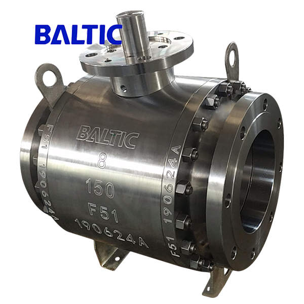 Duplex Steel Ball Valve, ASTM A182 F51, 8 Inch, Class 150 LB, RF