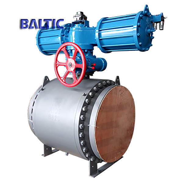 Pneumatic Actuated Ball Valve, ASTM A105, 24 Inch, 150 LB, RF