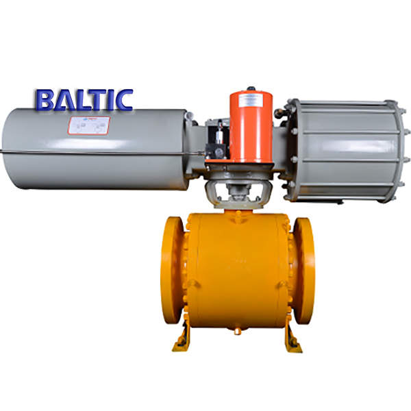 Pneumatic Actuated Trunnion Ball Valve, A182 LF2, 12IN CL150 RF