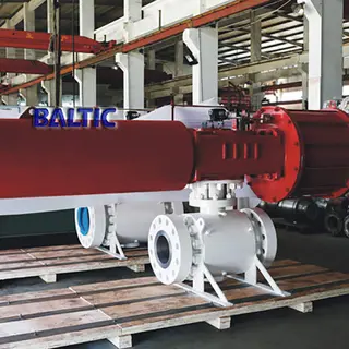 API 6D Trunnion Mounted Ball Valve, Pneumatic Actuator, CL900