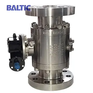 ASTM A182 F316 Ball Valve with Worm Gear, DN80, PN100, API 6D, RF