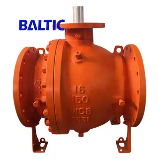Bare Stem Soft Seated Ball Valve, WCB, 16 Inch, CL150, RF, API 6D