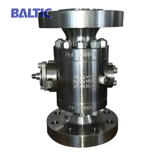 ASTM A182 F51 Ball Valve with Lever, 3 x 2 Inch, Class 900, RTJ