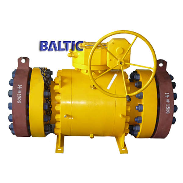 Side Entry TM Ball Valve with Worm Gear, A105, 8 Inch, 900 LB, RTJ