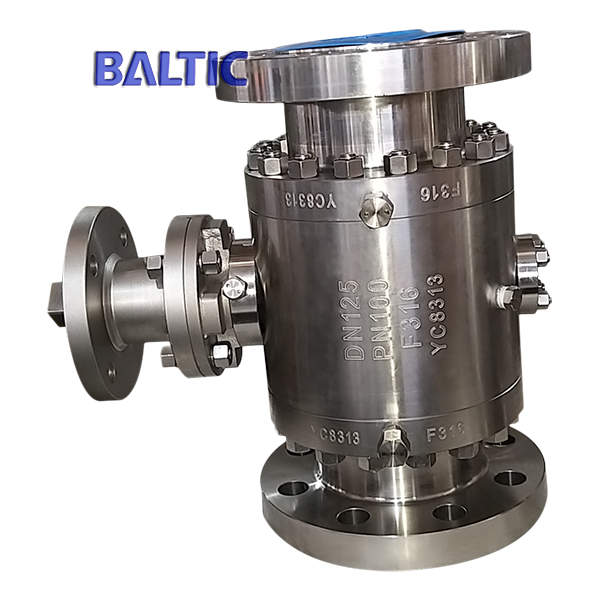 Soft Seal Ball Valve with Bracket, DN125, PN100, A182 F316, RF