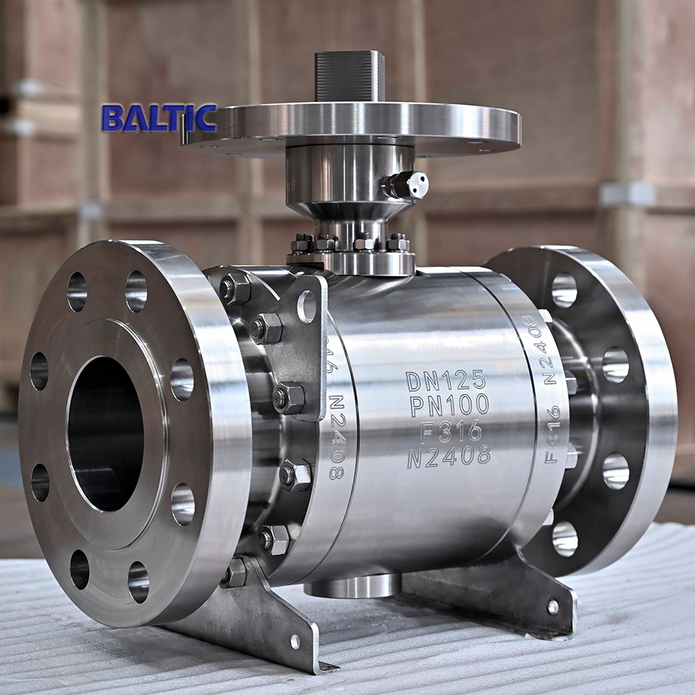 Soft Seal Ball Valve with Bracket, DN125, PN100, A182 F316, RF