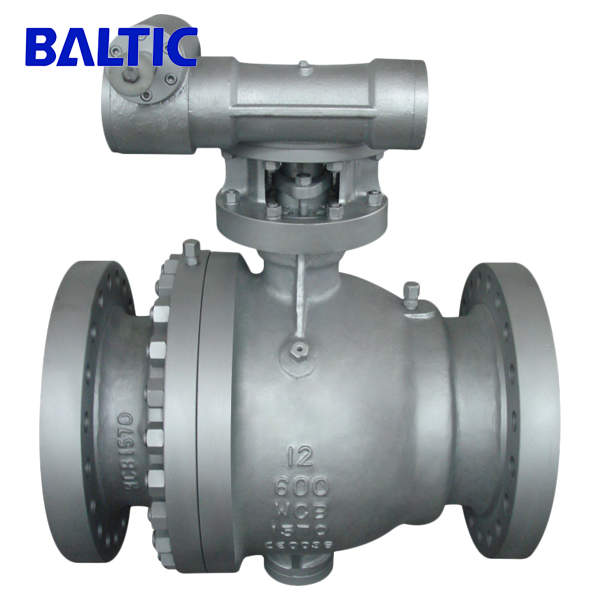 Worm Gear Actuated Ball Valve, ASTM A216 WCB, 12 Inch, 600 LB, RF