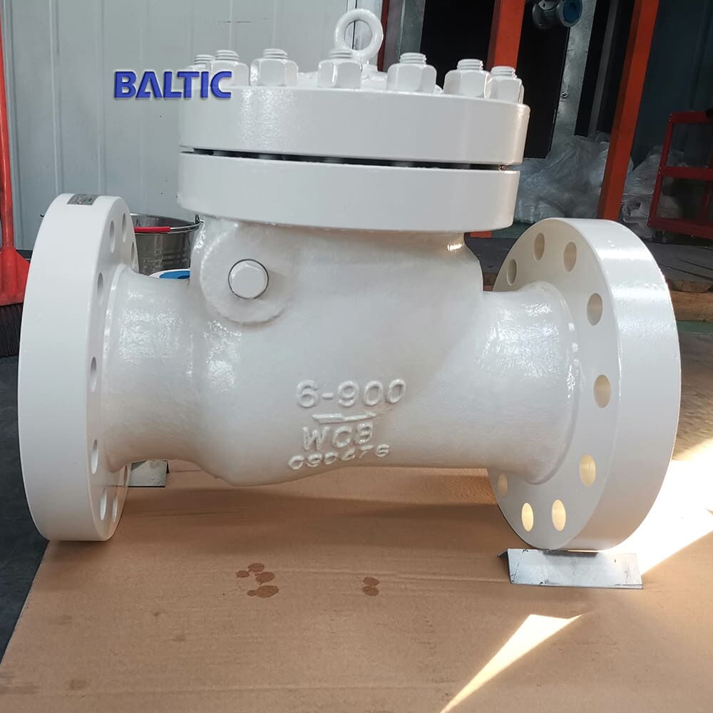 6 Inch Swing Check Valve, API 6D, ASTM A216 WCB, CL 900 LB