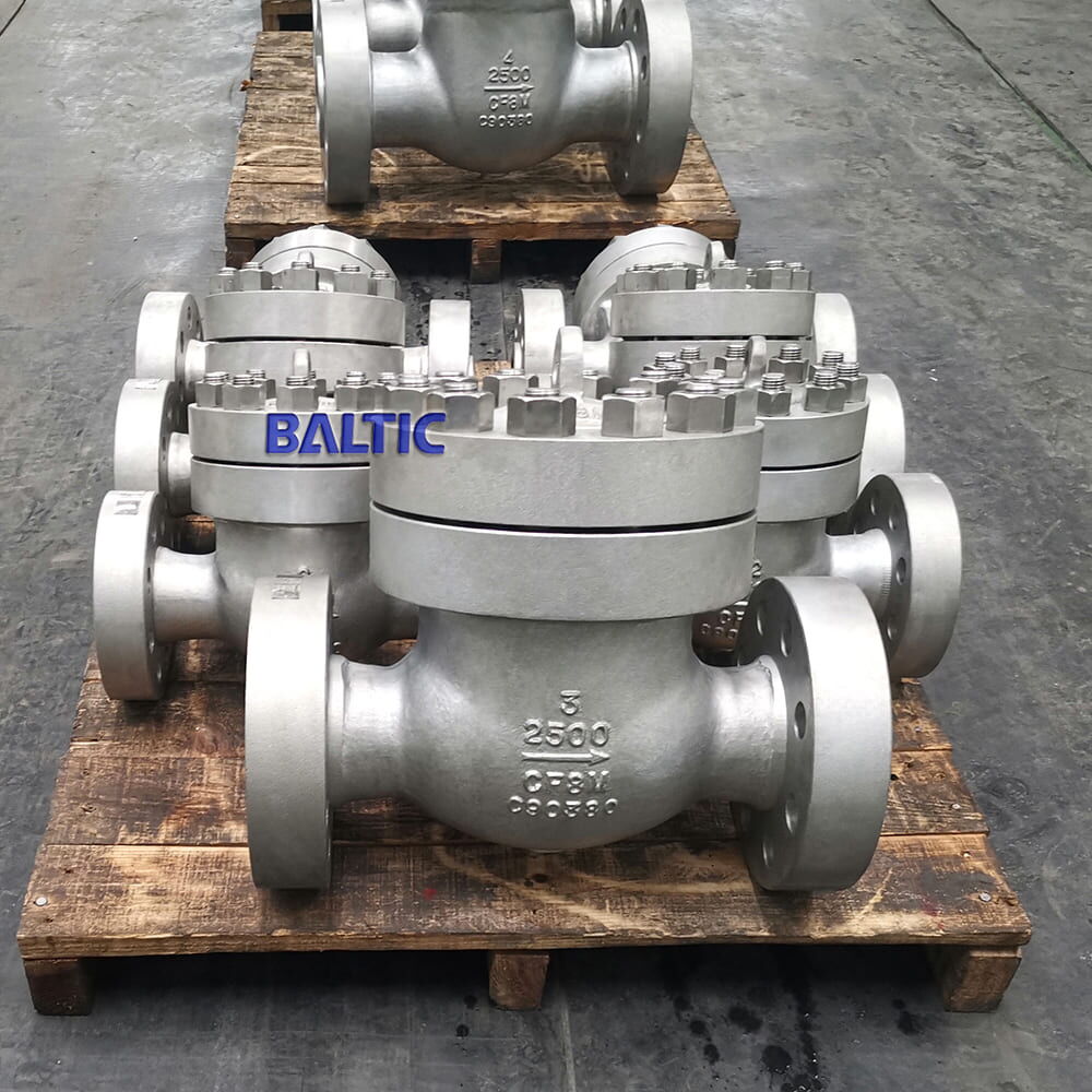 High-Pressure Swing Check Valve, BS 1868, CF8M, 3 IN, CL2500