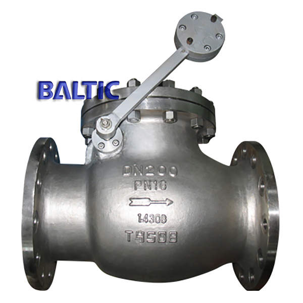 Swing Check Valve, Lever Counter Weight, 1.4308, DN200 PN16, RF