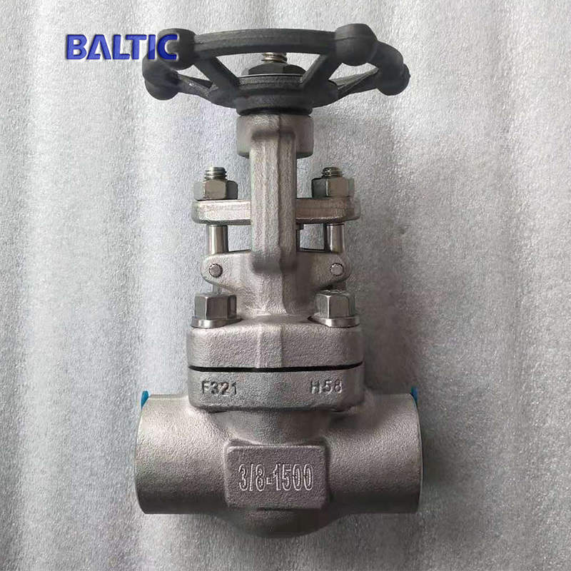 ASTM A182 F321 Gate Valve, API 602, 3/8 Inch, 1500 LB, SW