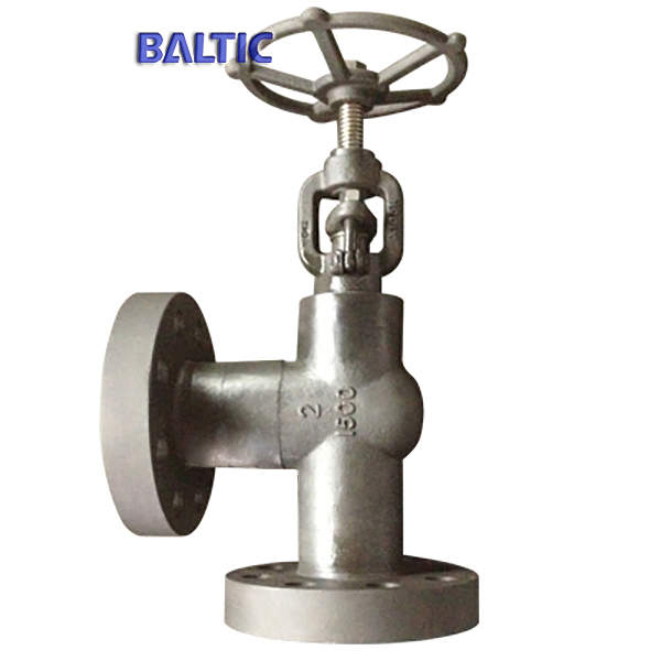 A182 F304 Angle Globe Valve, 2 Inch, Class 2500, ASME B16.34, RTJ
