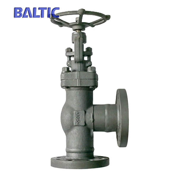 ASTM A105N Angle Type Globe Valve, 2 Inch, 900 LB, RF, EN ISO 15761