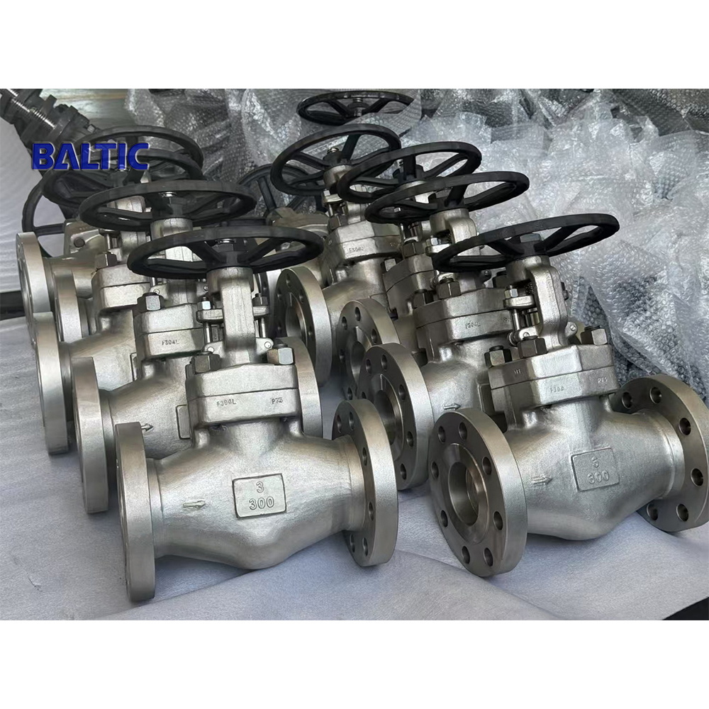 ASTM A182 F304L Globe Valve, API 602, 3 Inch, 300 LB, RF