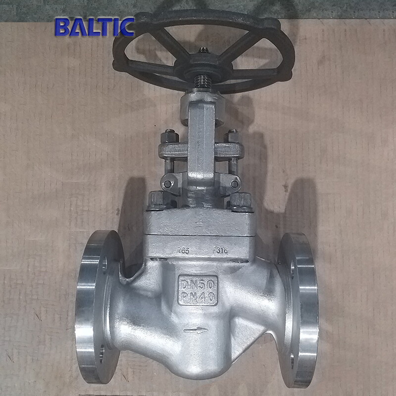 DN50 PN40 Globe Valve, ASTM A182 F316, ISO 15761, RF Flanged