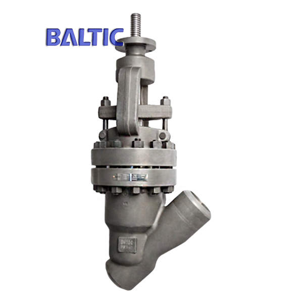 High Pressure Y-Type Globe Valve, A182 F22, DN100, PN250, BW Ends - Baltic