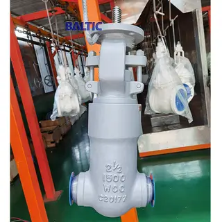 Bare Stem Gate Valve, ASTM A216 WCC, 2-1/2 Inch, 2500 LB, BW