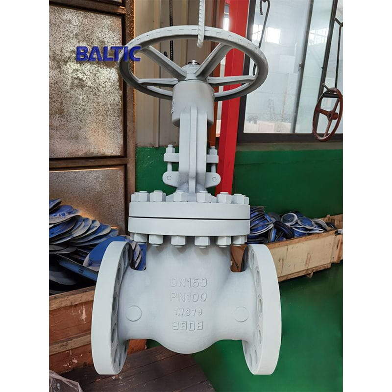 1.7379 Gate Valve, Bare Stem, DN150, PN100, DIN 3352, RF