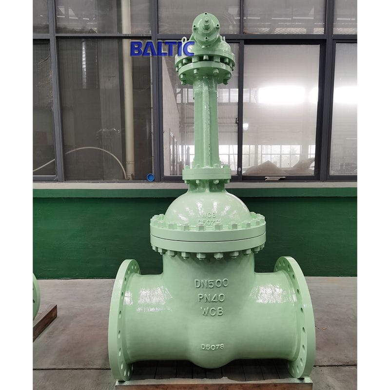 ASTM A216 WCB Gate Valve, DN500, PN40, EN 1984, DIN 3352