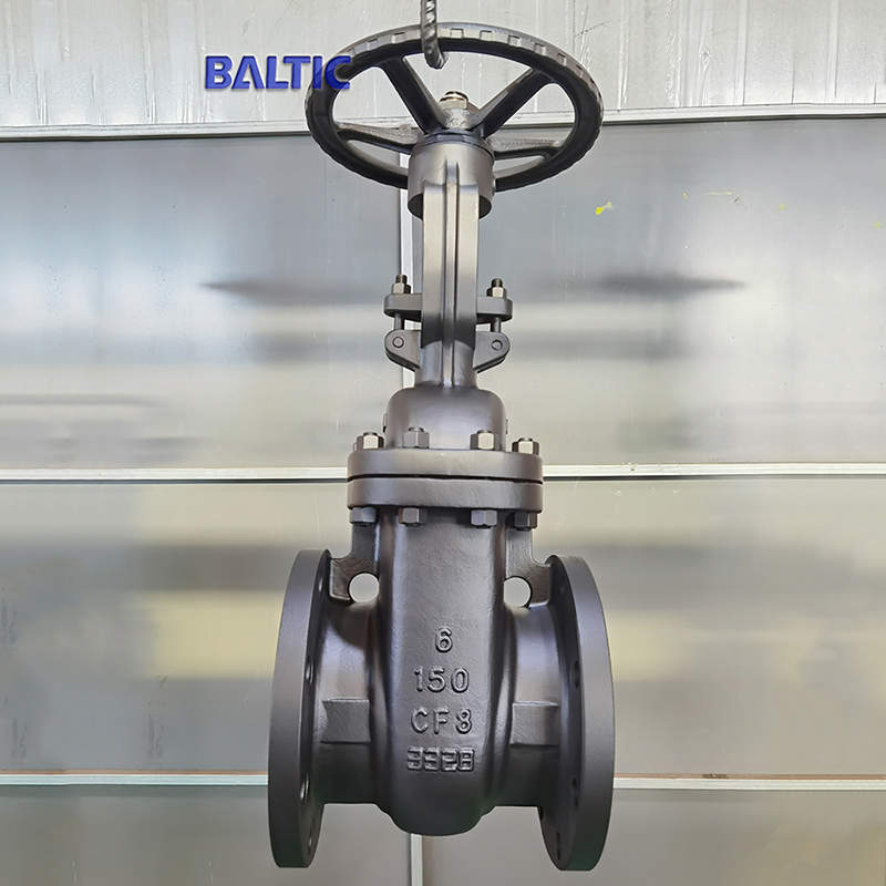 ASTM A351 CF8 Gate Valve, 150 LB, 6 IN, API 600, ASME B16.34