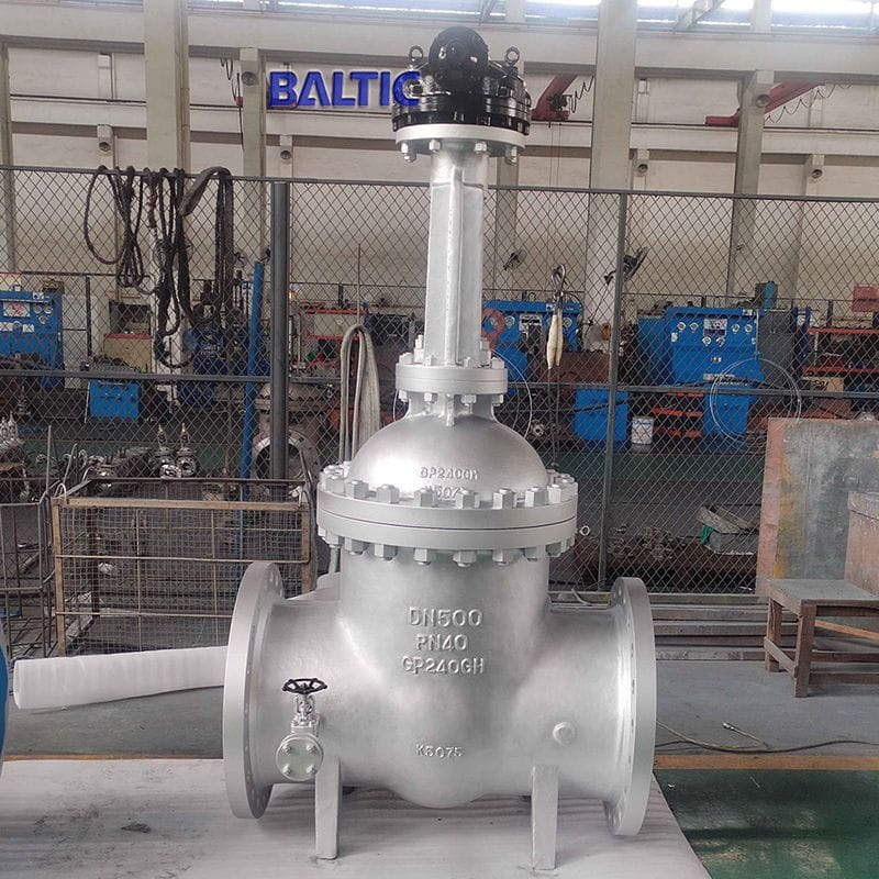 DIN 3352 Gate Valve with Air Relief, GP240GH, DN500 PN40, RF