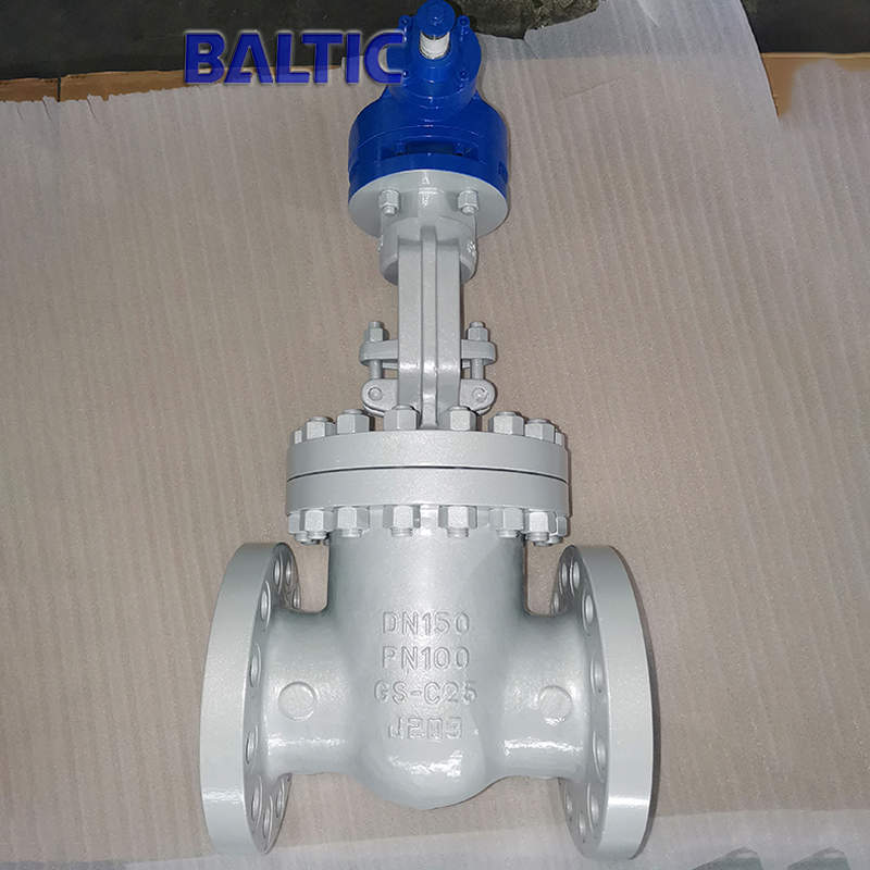 DN150 PN100 Gate Valve with Gearbox, EN 1984, DIN 3352, RF