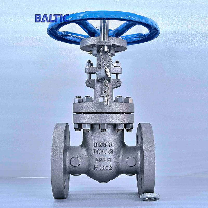 DN50 PN100 Gate Valve, ASTM A351 CF8M, EN 1984, DIN 3352