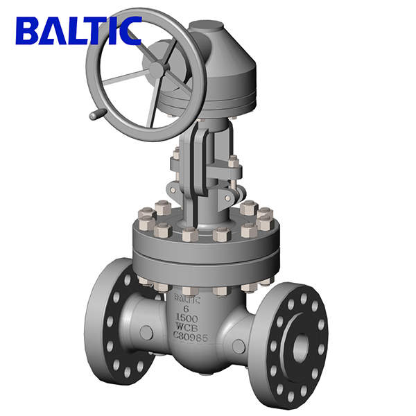 Gate Valve with Gearbox Operation, ASTM A216 WCB, 6 Inch, 1500 LB