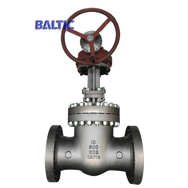 RTJ Flanged Gate Valve with Gearbox, WCB, 10 Inch, 900 LB, API 600