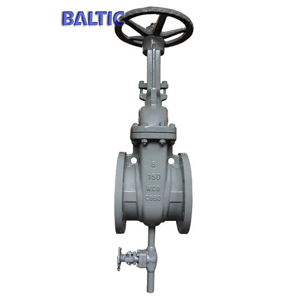 WCB Gate Valve with A Plug Drain, 8 Inch, Class 150, RF Flanged End
