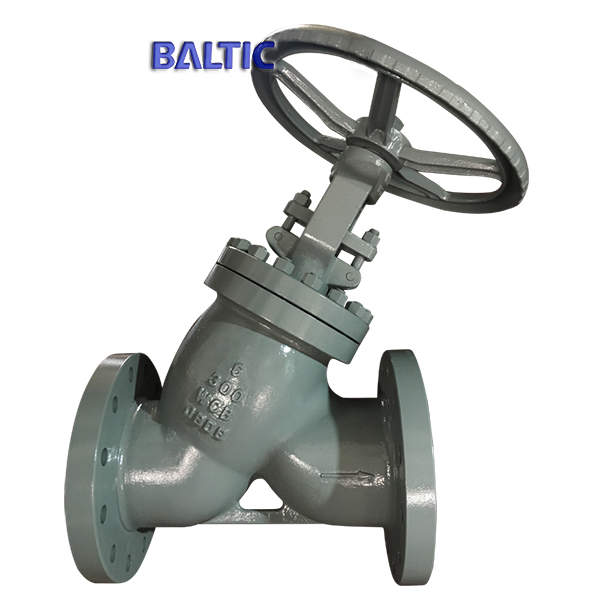 ASTM A216 WCB Y Pattern Globe Valve, 6 Inch, Class 300, RF, BS 1873