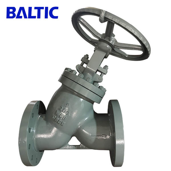 ASTM A351 CN7M Y Type Globe Valve, 6 Inch, Class 150, RF, BS 1873 Baltic