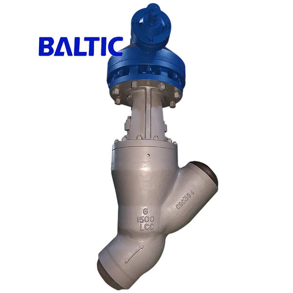 BW Y Pattern Globe Valve, ASTM A352 LCC, 6 Inch, Class 1500 LB