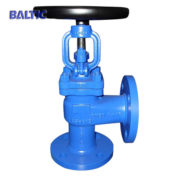 DIN 3356 Angle Type Globe Valve, GS-C25, DN50, PN40, RF Ends