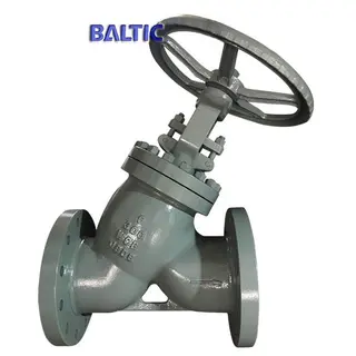 ASTM A216 WCB Y Pattern Globe Valve, 6 Inch, Class 300, RF, BS 1873