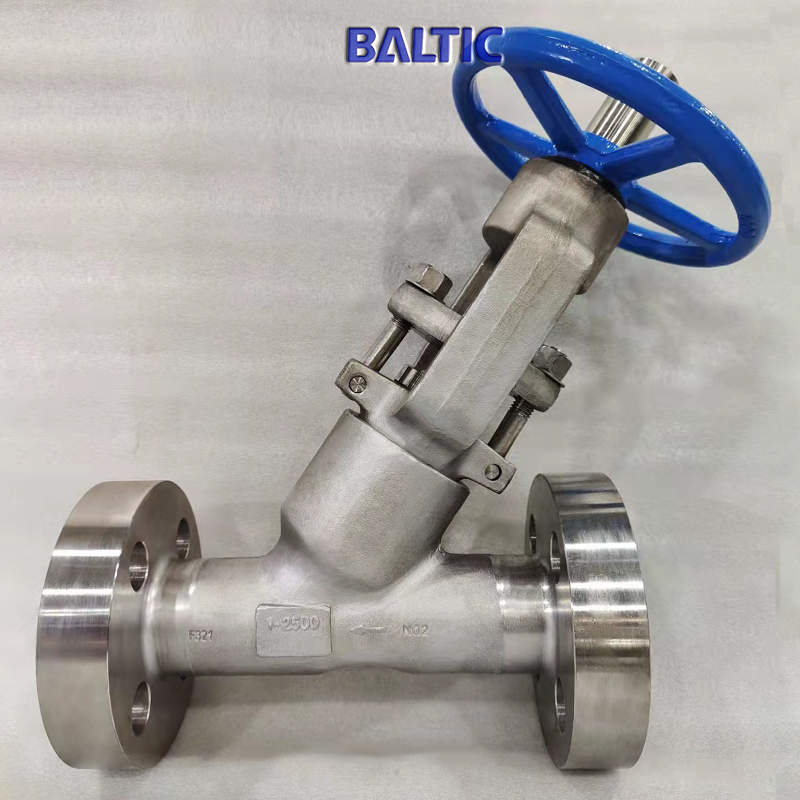 API 602 Y-type Globe Valve, ASTM A182 F321, 1 Inch, 2500 LB