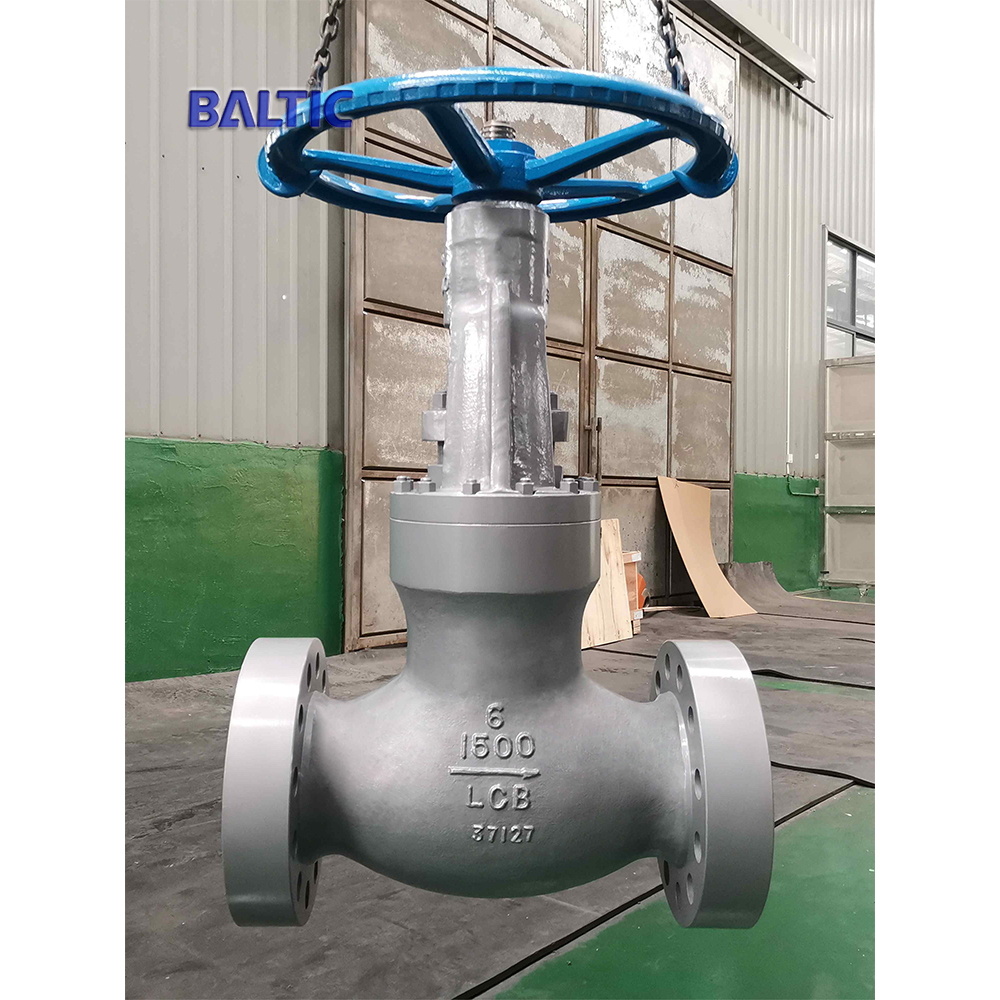 ASME B16.34 Globe Valve, A352 LCB, Carbon Steel, 6 IN, CL1500