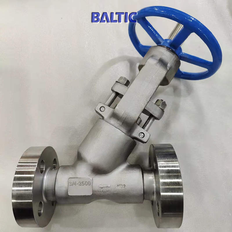 ASTM A182 F321 Y Globe Valve, API 602, 3/4 IN, 2500 LB