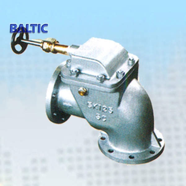 JIS F73060R 5K 125A Carbon Steel Marine Storm Valve, Angle Type