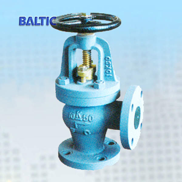 JIS F7308-10K 80A Marine Cast Iron Angle Valve, FF Ends