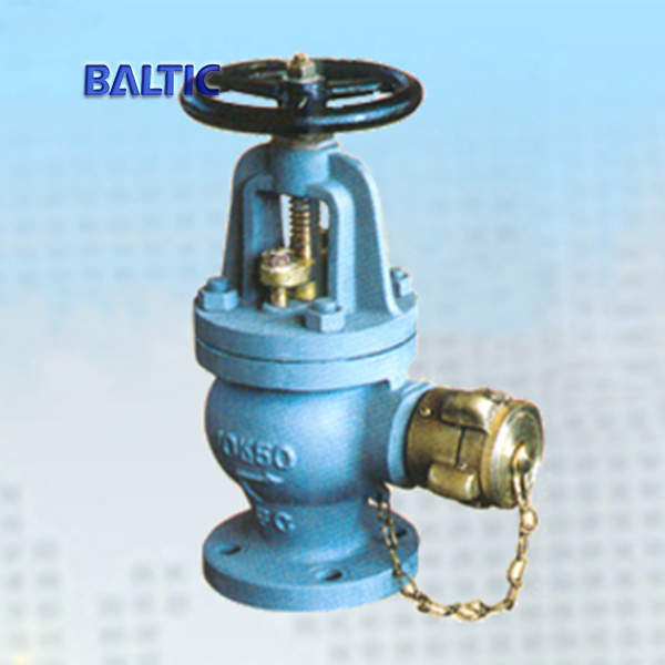 Marine Angle Hose Valve, FC-Cast Iron, JIS F7333, 50A, 5K, FF