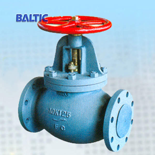 Marine SDNR Globe Valve, FC-Cast Iron, JIS F7375, 10K, 125A, FF