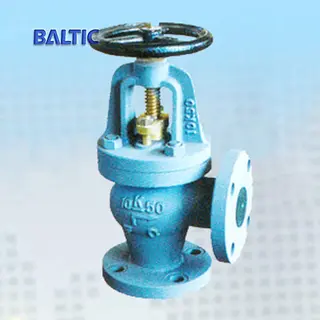JIS F7308-10K 80A Marine Cast Iron Angle Valve, FF Ends